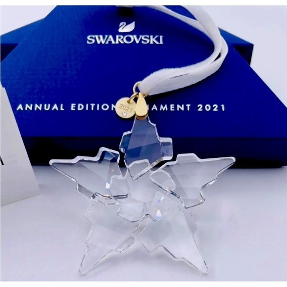 NIB Swarovski LARGE 2021 Snowflake Crystal Clear Christmas Ornament #5557796 - Picture 2 of 8